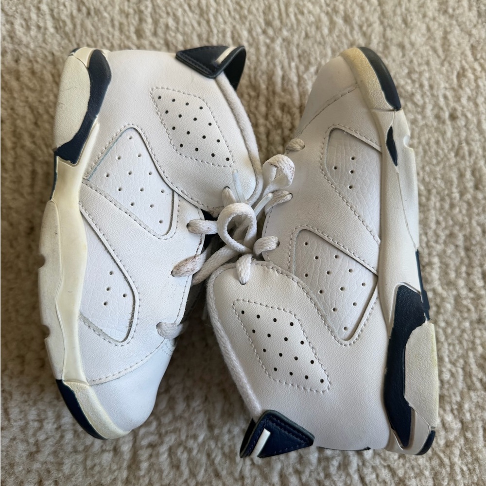 Air jordan 6 retro kids navy/white